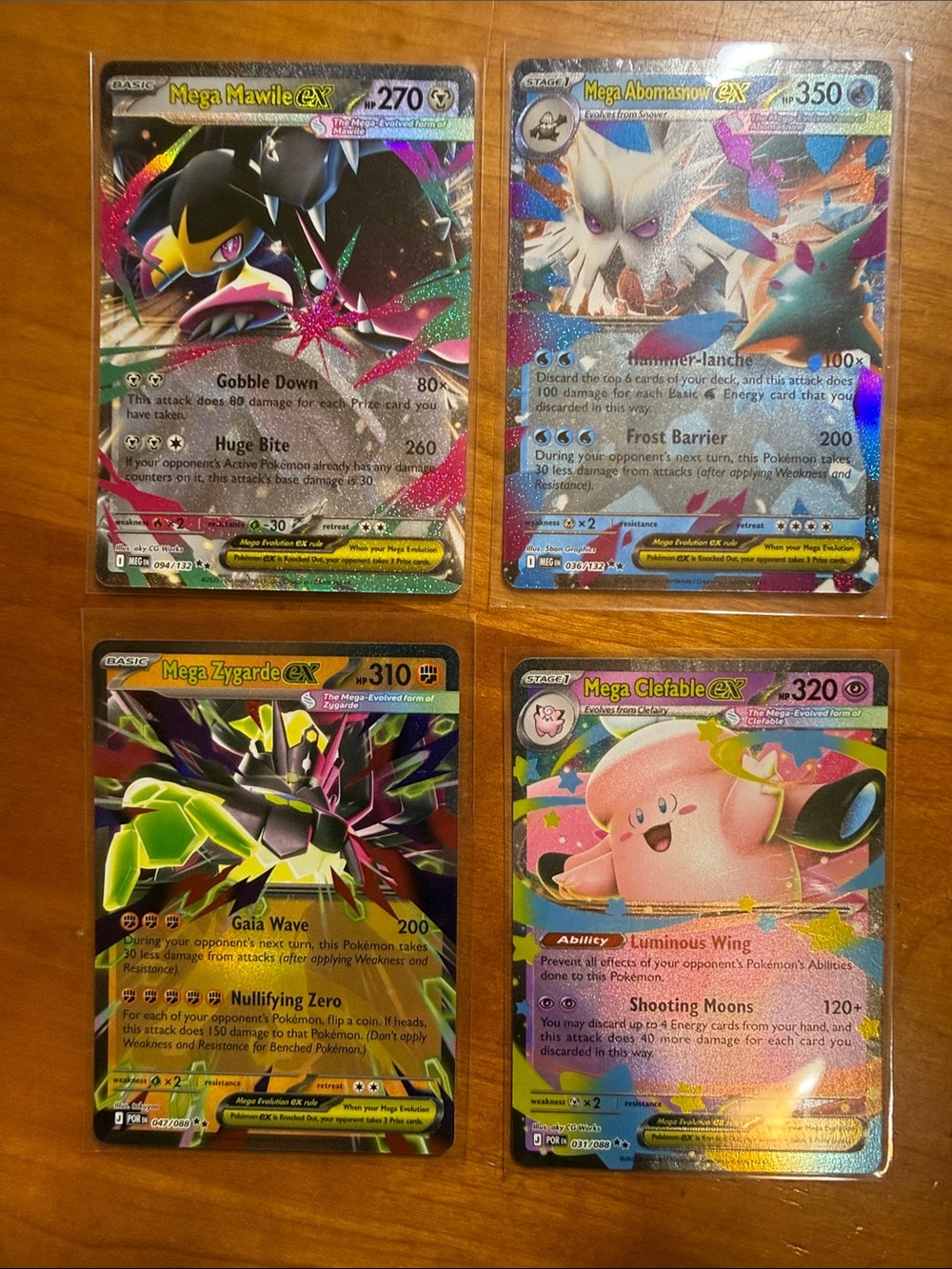 Pokemon Mega GX Holo Rare Card Lot - Blue, Pink, Black, Silver, Green